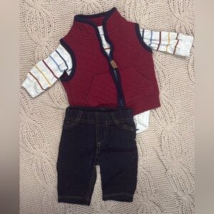 3-piece set (vest + long-sleeve onesie + pants) | 3-month | Carter’s